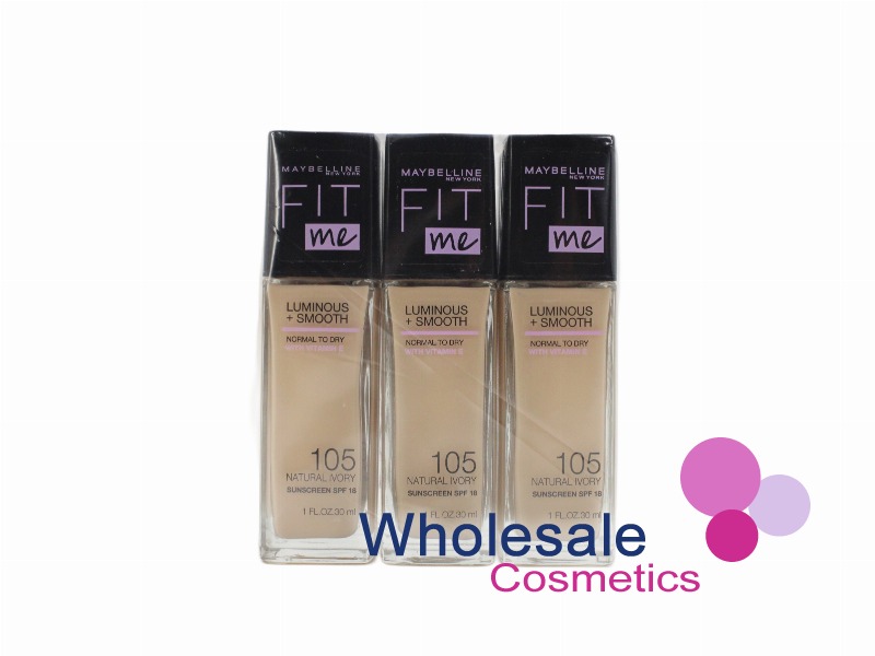 6 x Maybelline Fit Me Luminous & Smooth Foundation - 105 NATURAL IVORY